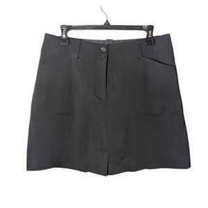 Nike Golf Fit Dry black zip front belt loops skort skirt short M 8